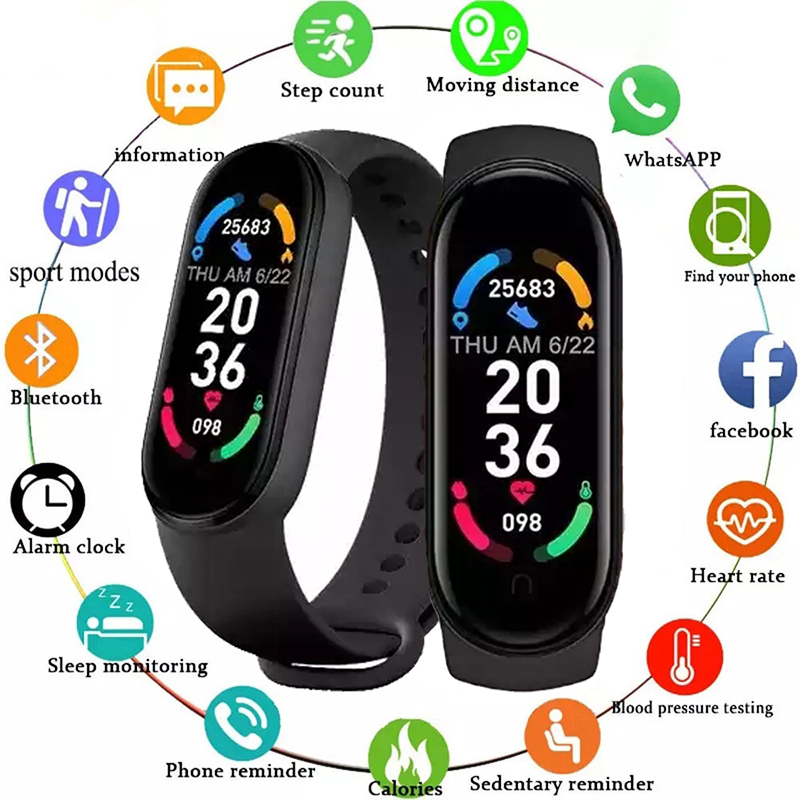 Wrist Wraps Fitness - M6 Smart Watch Men Women Fitness