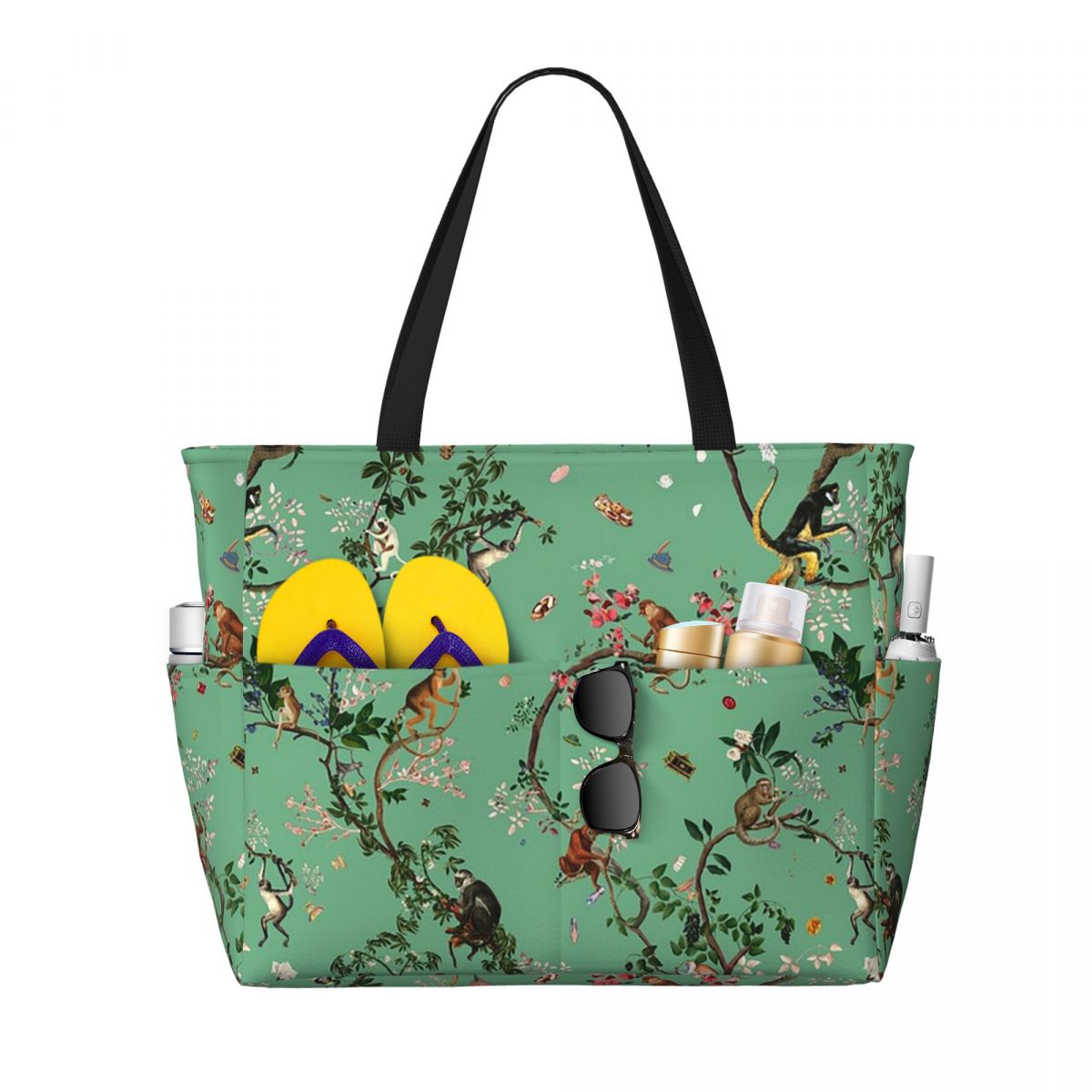 Monkey World Green Beach Tote  - Yoga Fitness World ulasan dan harga
