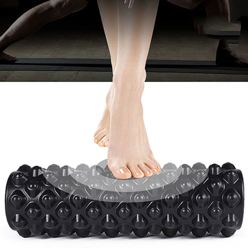 1Pc 45cm Textured Foam Roller  - Yoga Fitness Roller ulasan dan harga