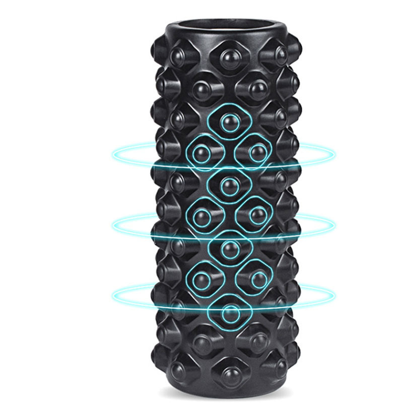 1Pc 45cm Textured Foam Roller  - Yoga Fitness Roller ulasan dan harga