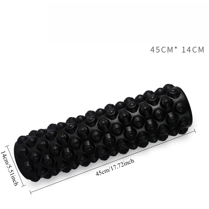 1Pc 45cm Textured Foam Roller  - Yoga Fitness Roller ulasan dan harga