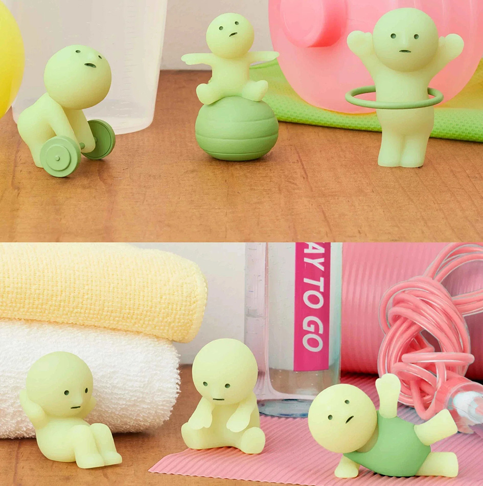 Hot Glow In The Dark Mini Figu - Yoga In Fitness First ulasan dan harga