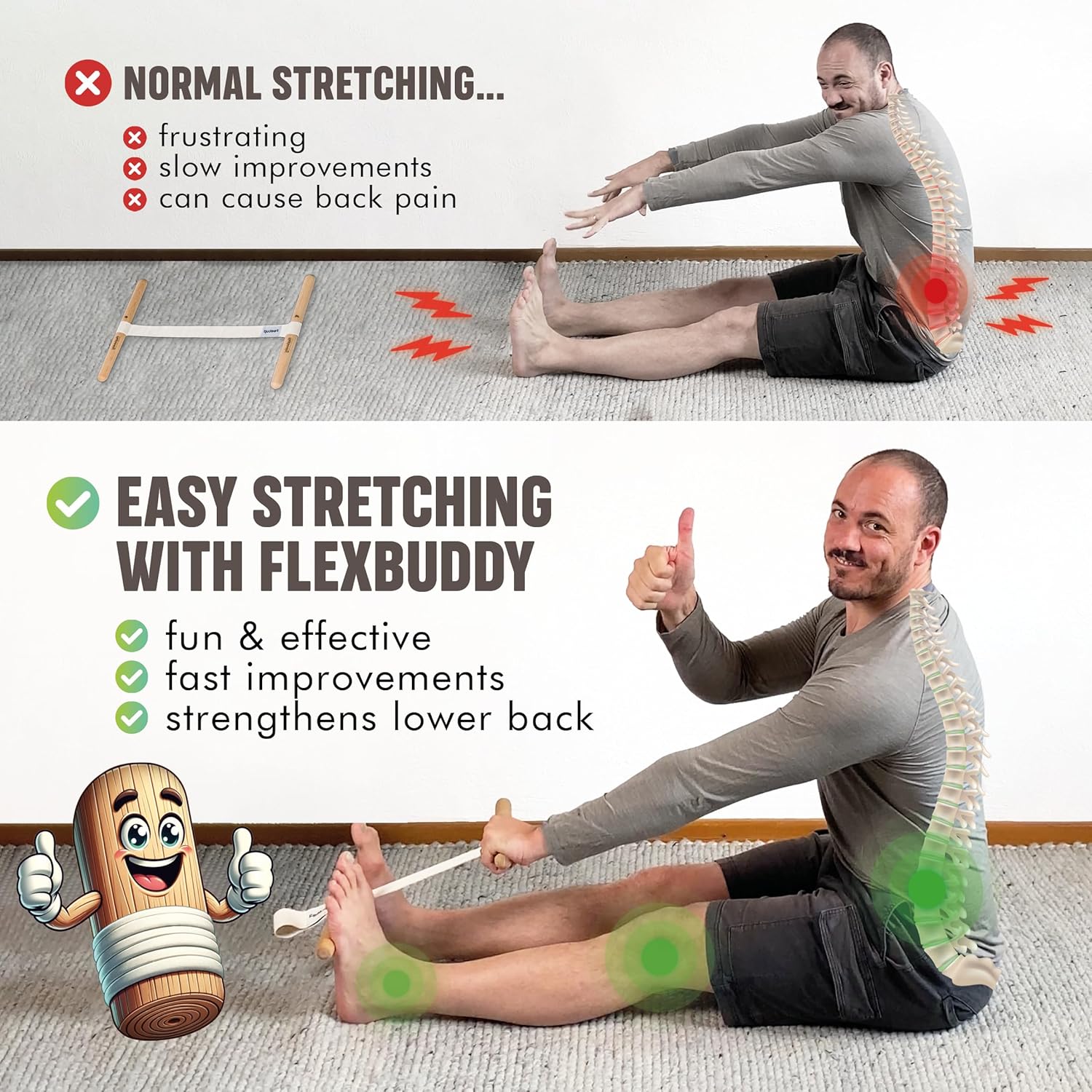 Hamstring Stretcher Adjustable - Yoga Fitness Exercises ulasan dan harga