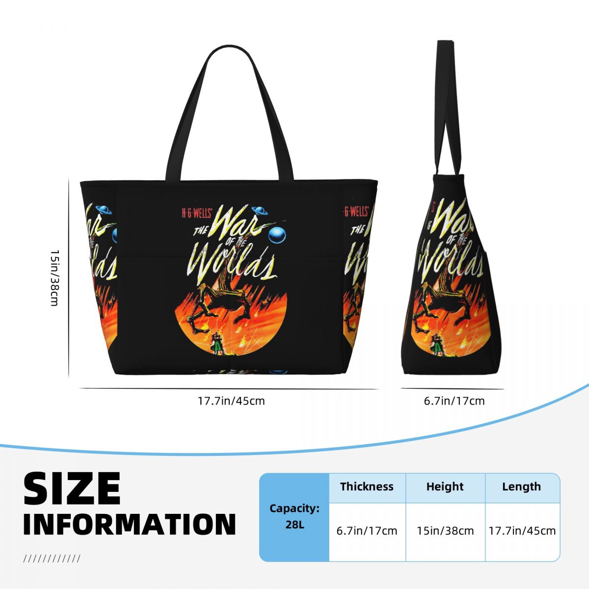 War Of The Worlds Beach Tote B - Yoga Fitness World ulasan dan harga