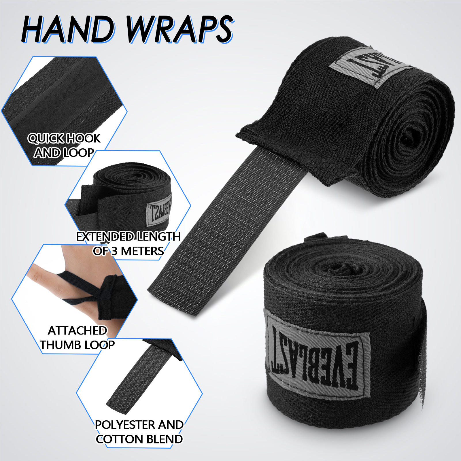 Cotton Boxing Bandages  Soft & - Wrist Wraps Fitness ulasan dan harga