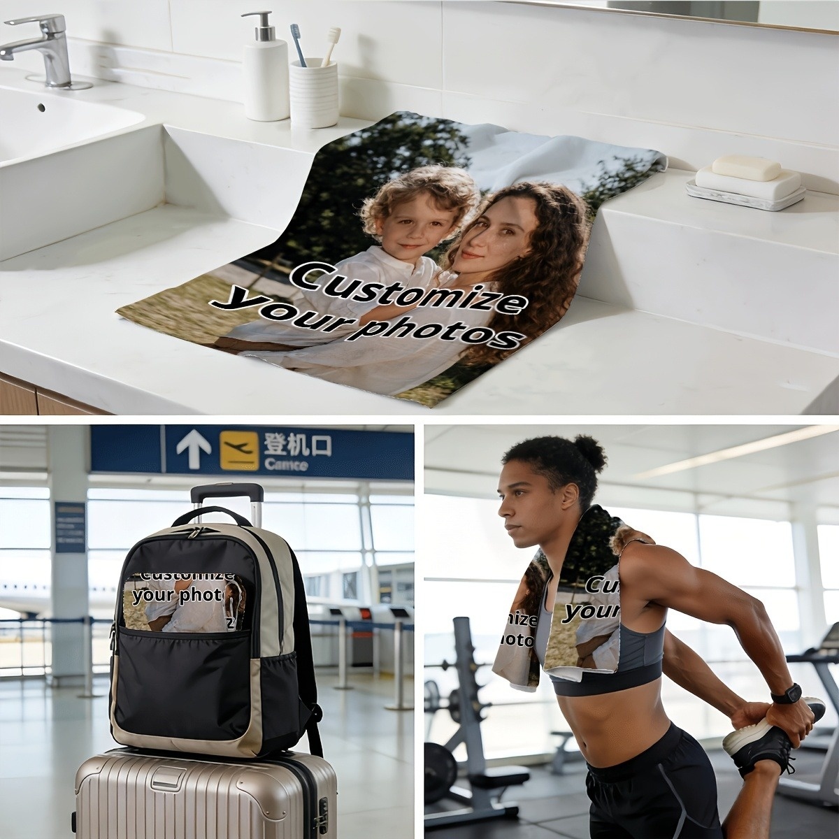 Customized towel, yoga, breath - Yoga For Fitness ulasan dan harga