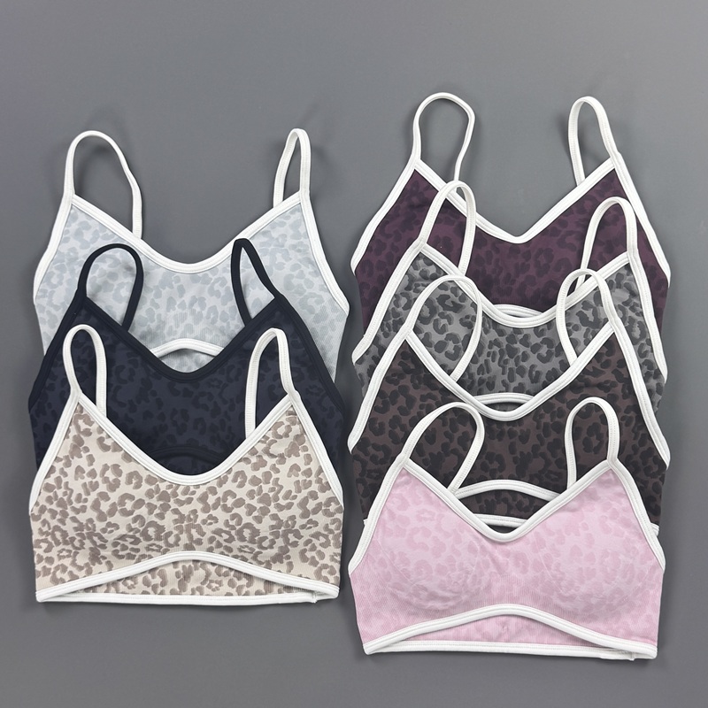 Sports Bra Women Leopard Print - Yoga Fitness Exercises ulasan dan harga