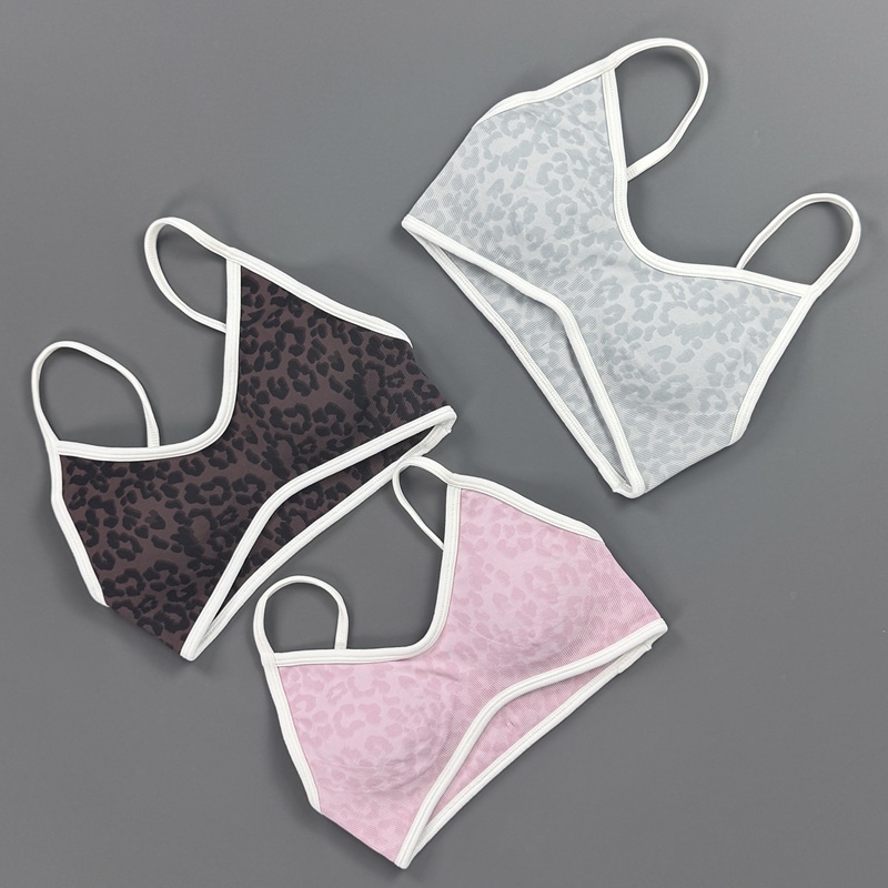 Sports Bra Women Leopard Print - Yoga Fitness Exercises ulasan dan harga