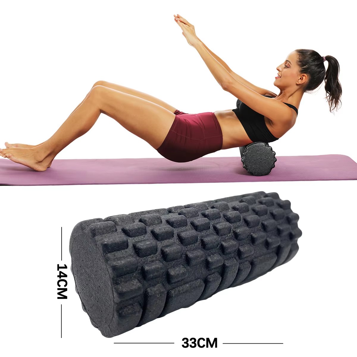30/33cm Fitness Foam Roller Yo - Yoga Fitness Exercises ulasan dan harga