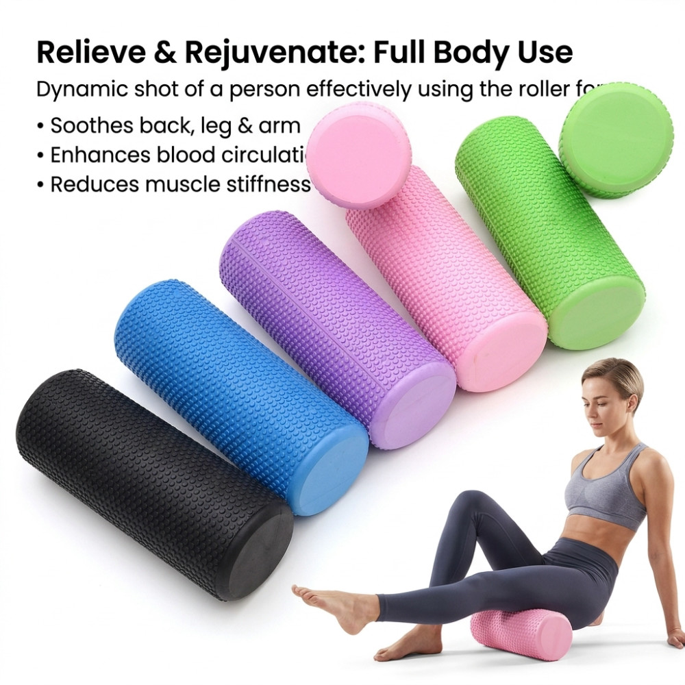 30/45CM Yoga Foam Roller High- - Yoga Fitness World ulasan dan harga