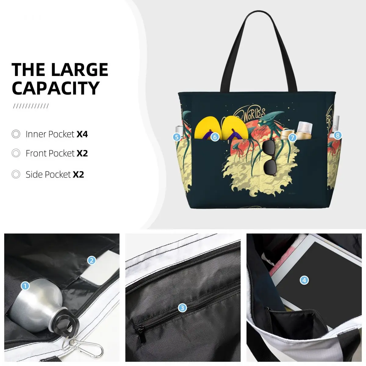 War Of The Worlds Beach Tote B - Yoga Fitness World ulasan dan harga