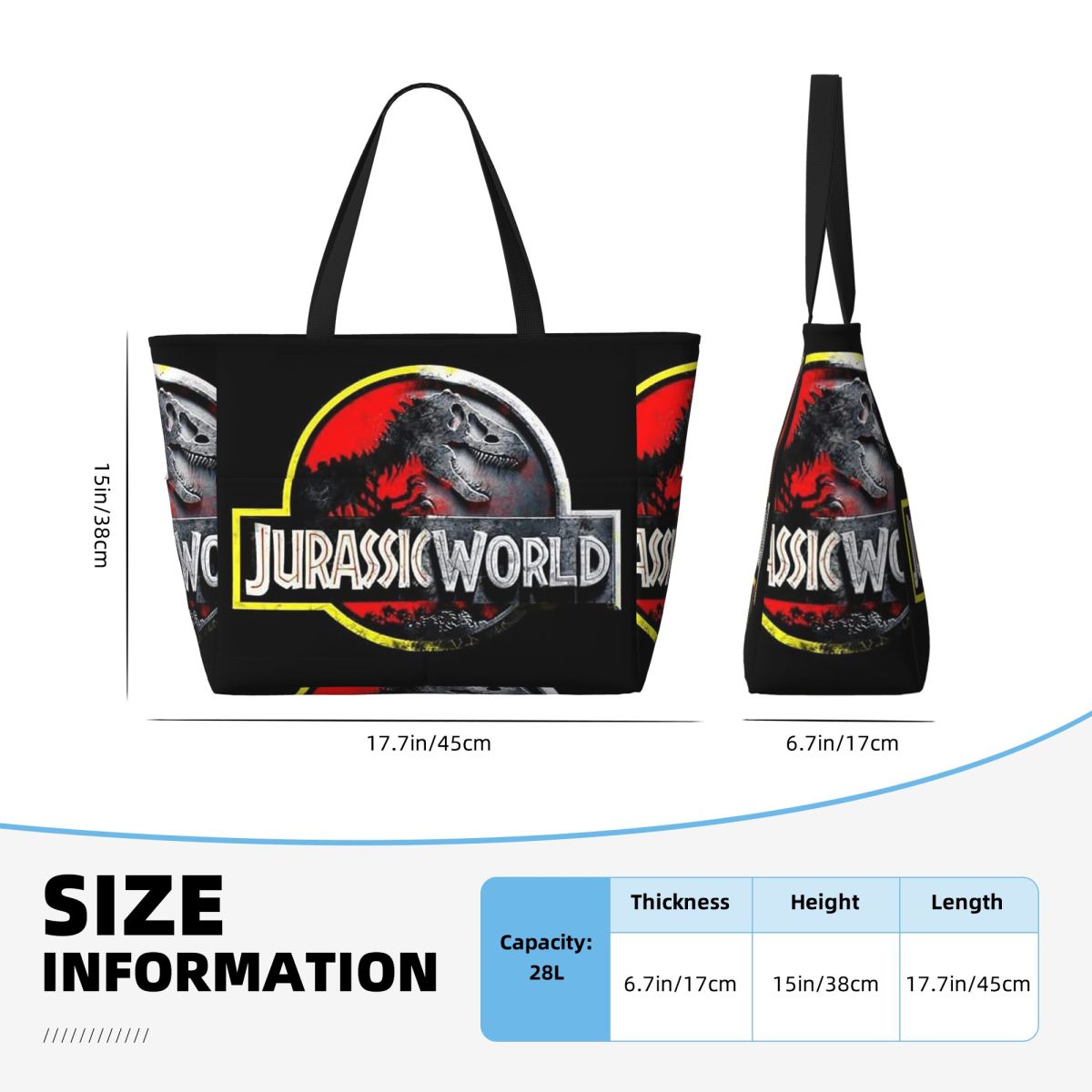 Jurassic World Beach Tote Bag  - Yoga Fitness World ulasan dan harga