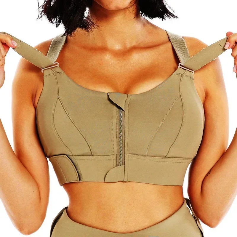 Front Zipper Women Sports Bra  - Yoga Fitness Plus ulasan dan harga