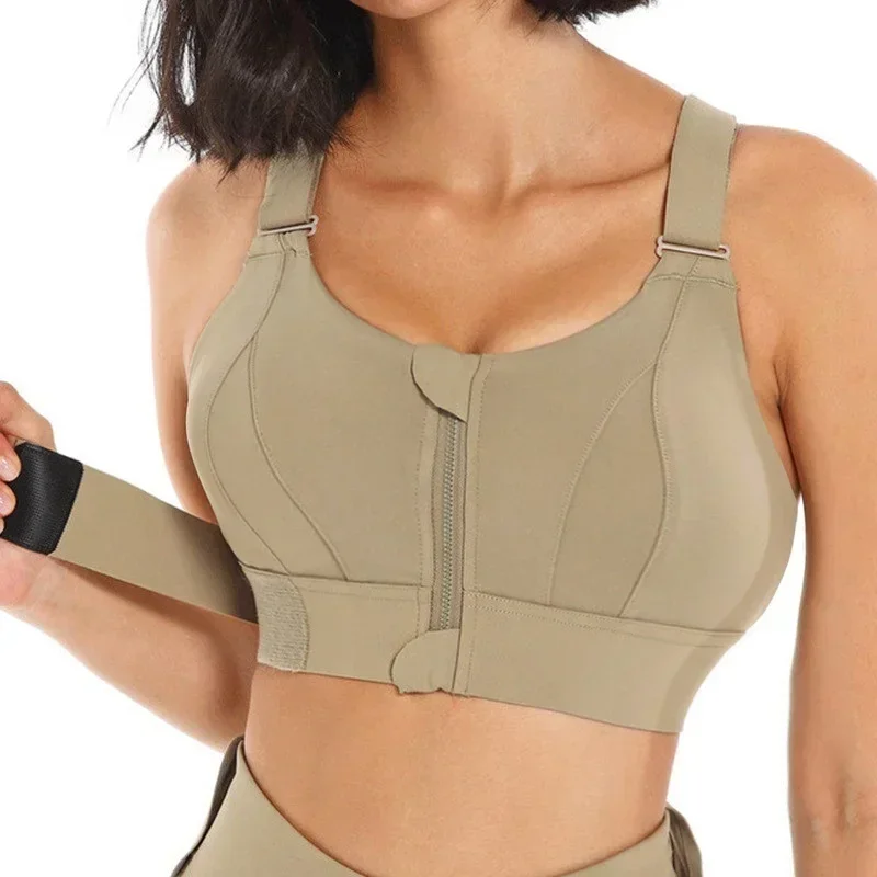 Front Zipper Women Sports Bra  - Yoga Fitness Plus ulasan dan harga