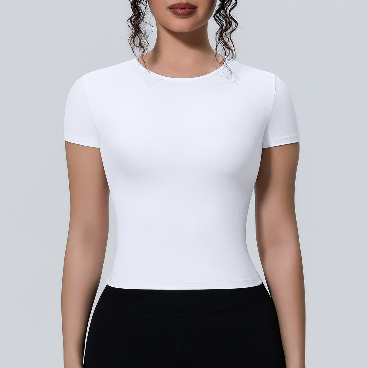 Women's Tight Fitting Sports T - Yoga Fitness Exercises ulasan dan harga