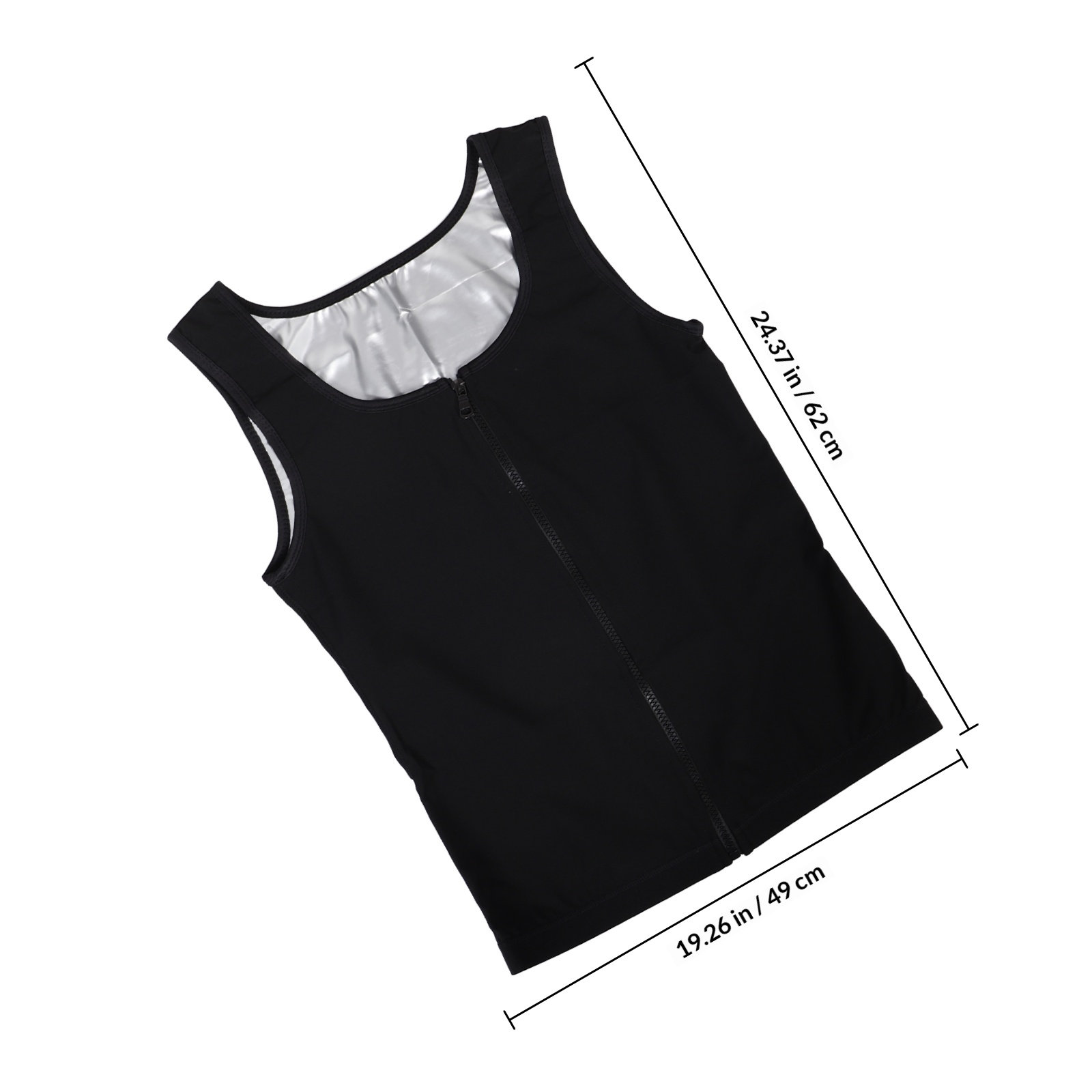 Men Compression Sweat Vest Zip - Yoga Fitness For Men ulasan dan harga