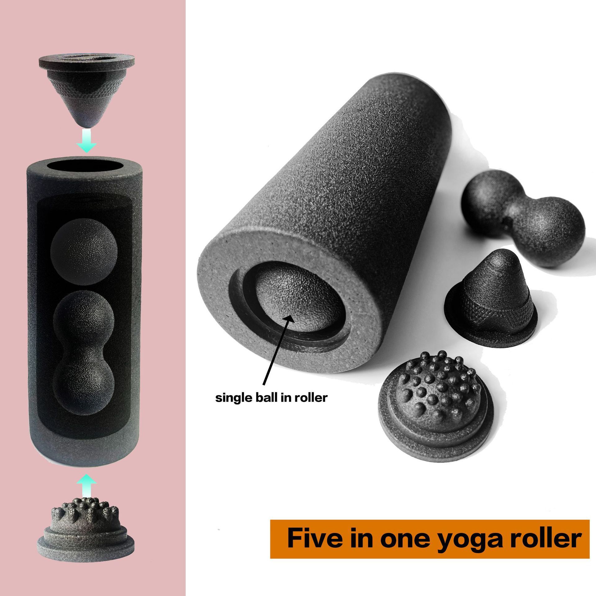 5-in-1 Fascia Roller Set Muscl - Yoga Fitness Roller ulasan dan harga