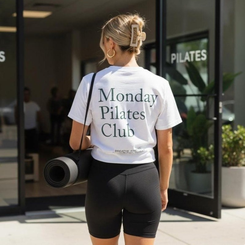 Shirt for Pilates Monday Pilat - Yoga Fitness Fit Club ulasan dan harga