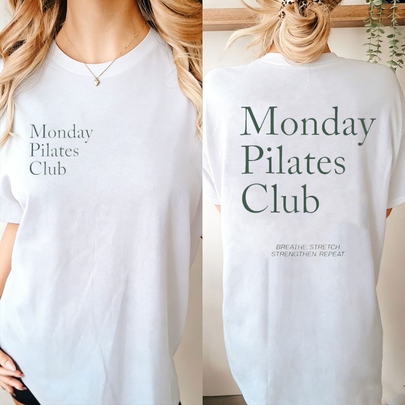 Shirt for Pilates Monday Pilat - Yoga Fitness Fit Club ulasan dan harga