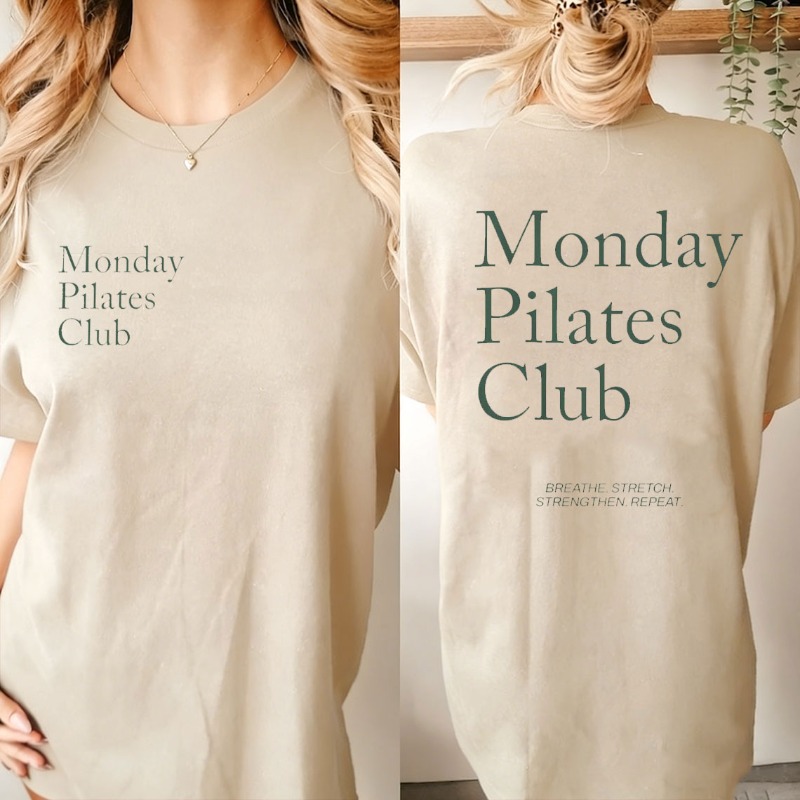Shirt for Pilates Monday Pilat - Yoga Fitness Fit Club ulasan dan harga